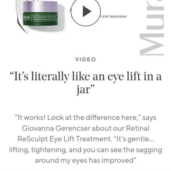 MURAD Retinal ReSculpt Eye Lift Treatment 15ml NEW IN BOX MSRP $92 - Picture 11 of 16